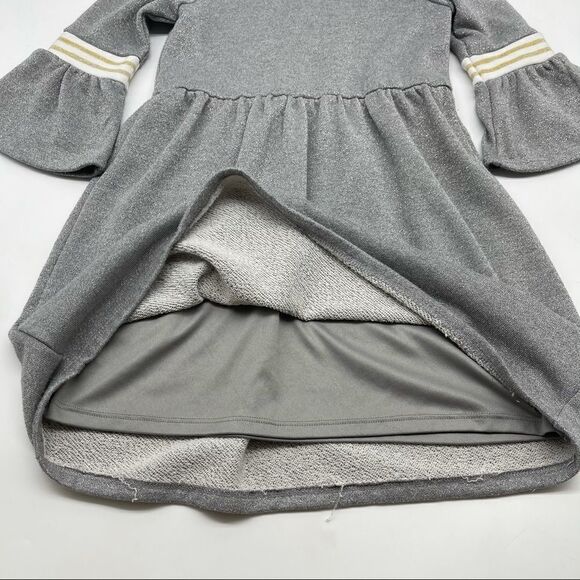 Trixxi Girl Gray Silver Metallic Dress Size L - Picture 9 of 10